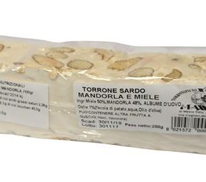 Torrone sardo alle mandorle 200 gr