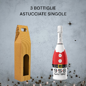 BOX 3 BOTTIGLIE 958 ASTUCCIATE SANTERO ROSSO NATALE 2024