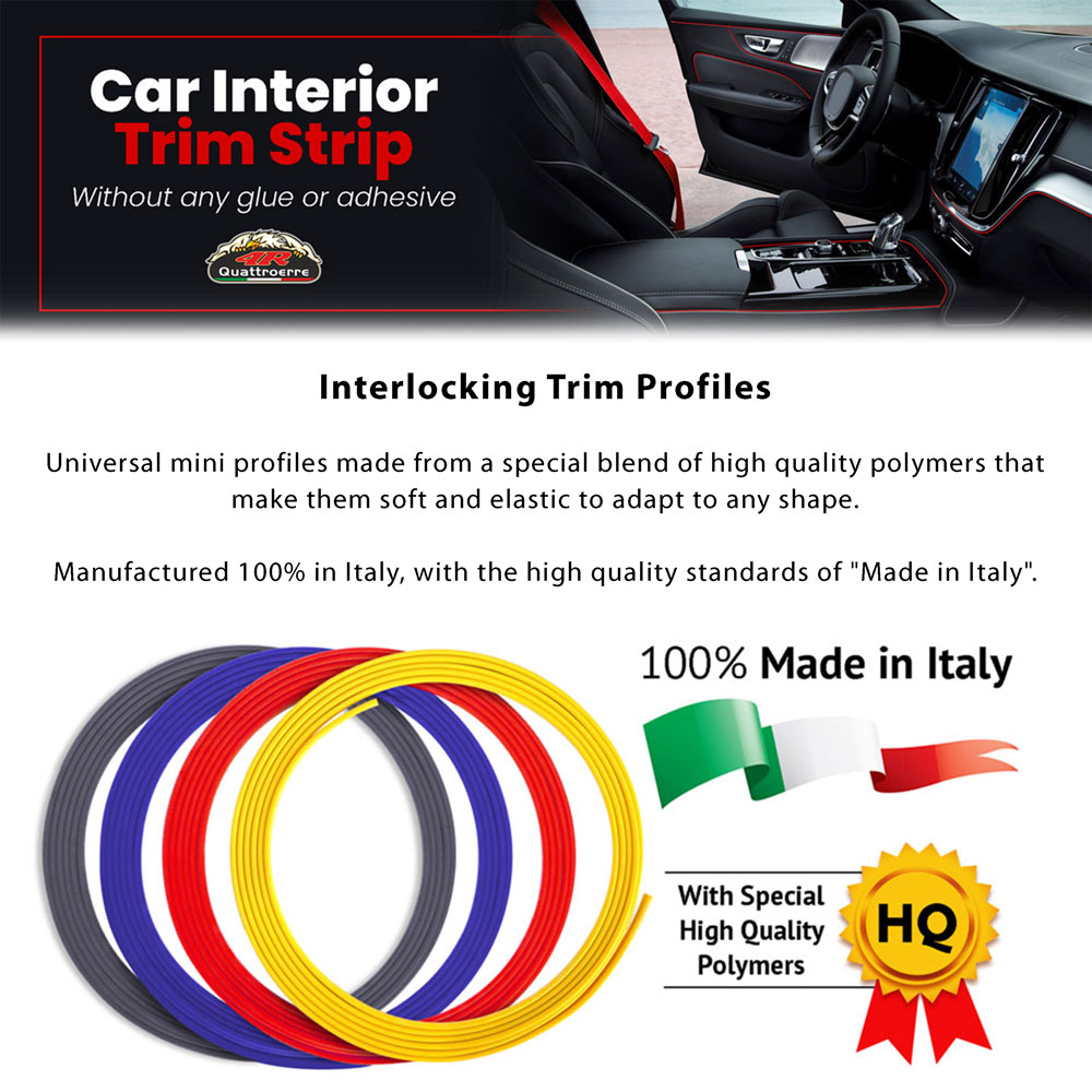 Trim Stripes Profilo ad Incastro per Interni Auto, 3 mm - immagine 8