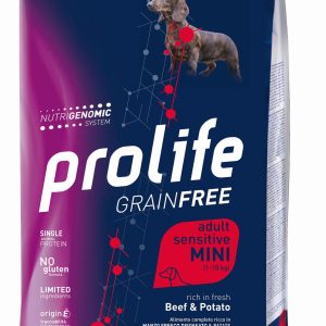 Prolife – Grain Free Adult Sensitive Beef & Potato – Mini