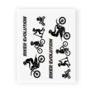 Adesivi Stickers Evolution Biker Cross 10 x 12 cm