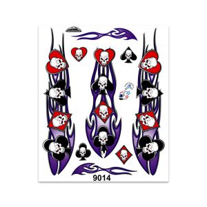 Adesivi Stickers Giganti Teschi con Semi Carte 24 x 20 cm