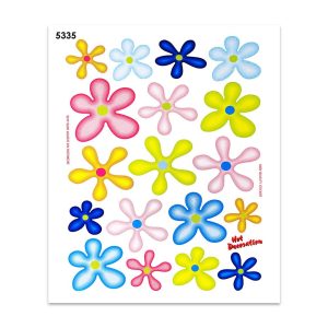 Adesivi Stickers Midi Fiori Colorati 35 x 25 cm