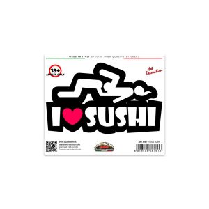 Adesivi Stickers Standard I Love Sushi 10 x 12 cm