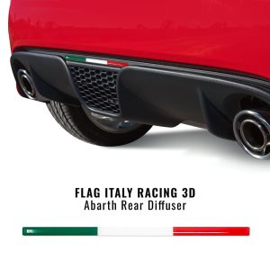 Stripe Striscia Adesiva 3D Tricolore Italia per Estrattore 500 Abarth