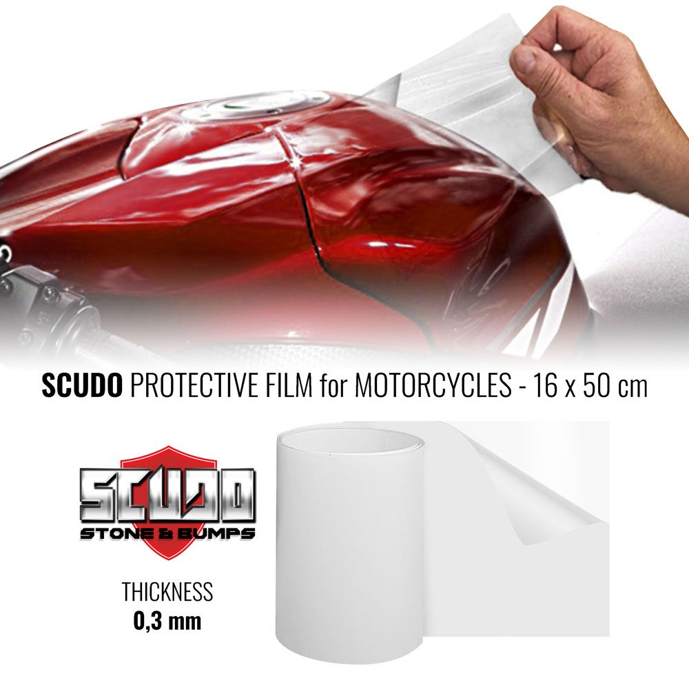 Pellicola Adesiva Scudo per Protezione Carene Moto, 16 cm x 0.5 mt, Spessore 0.3 mm