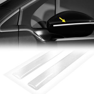 Strisce Adesive 3D Rifrangenti per Specchietti Auto, Bianco, 1 x 30 cm