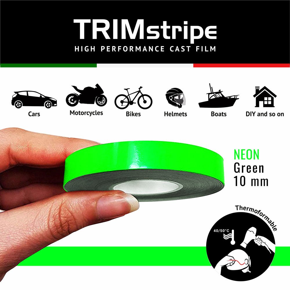 Trim Stripe Strisce Adesive per Auto, Fluo Verde