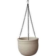 Vaso Pensile Bombato Shabby Bianco