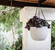 Vaso Pensile Bombato Shabby Bianco - immagine 3